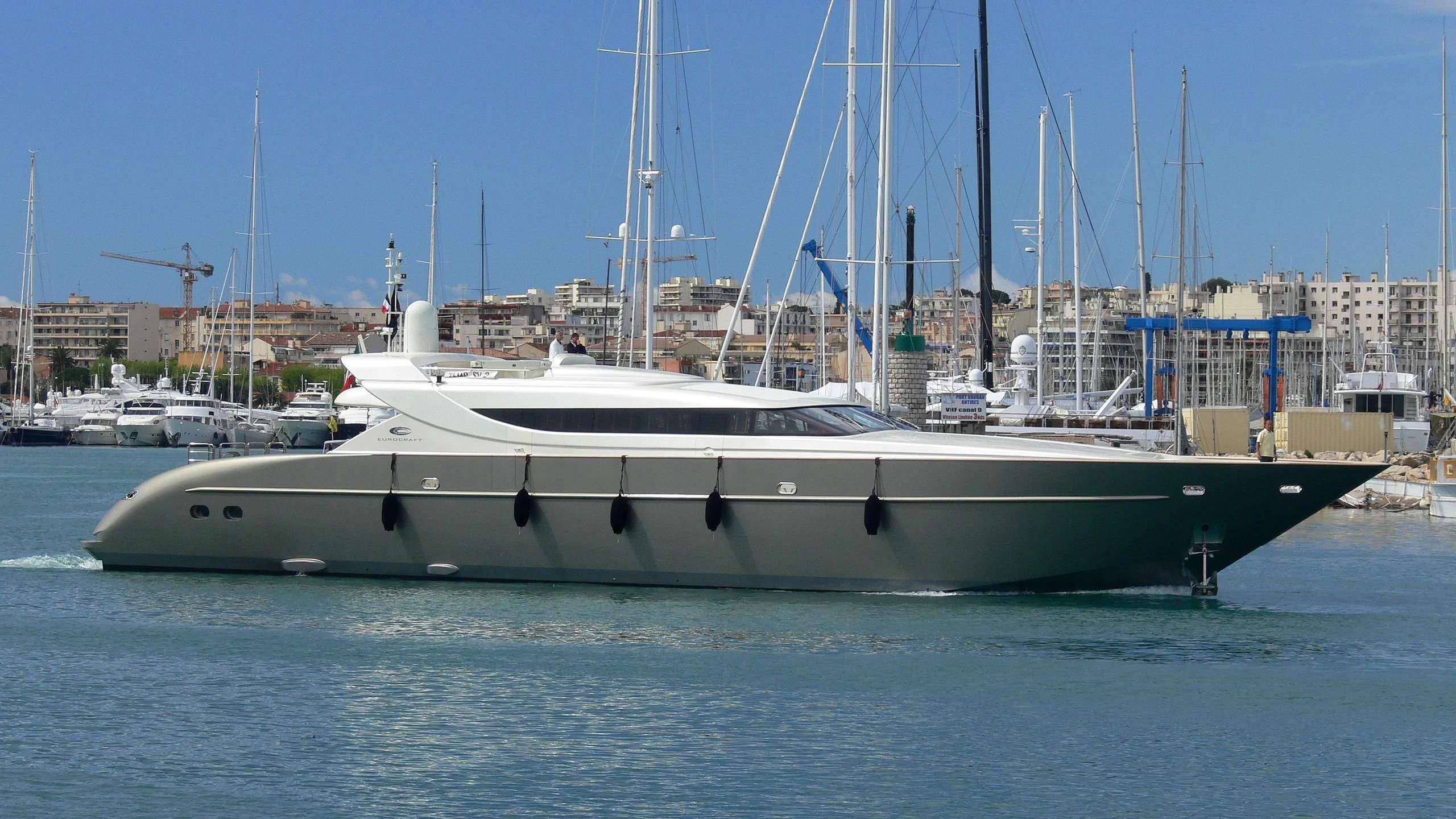 a white boat in the water aboard A2 Yacht for Sale