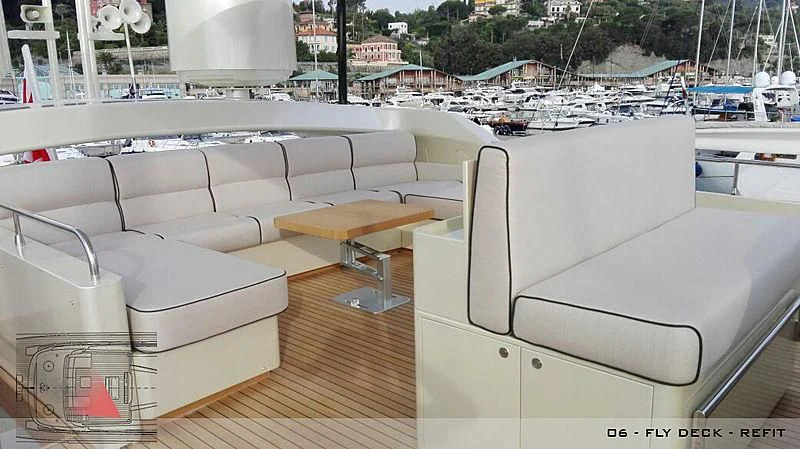 a deck of a boat aboard A2 Yacht for Sale