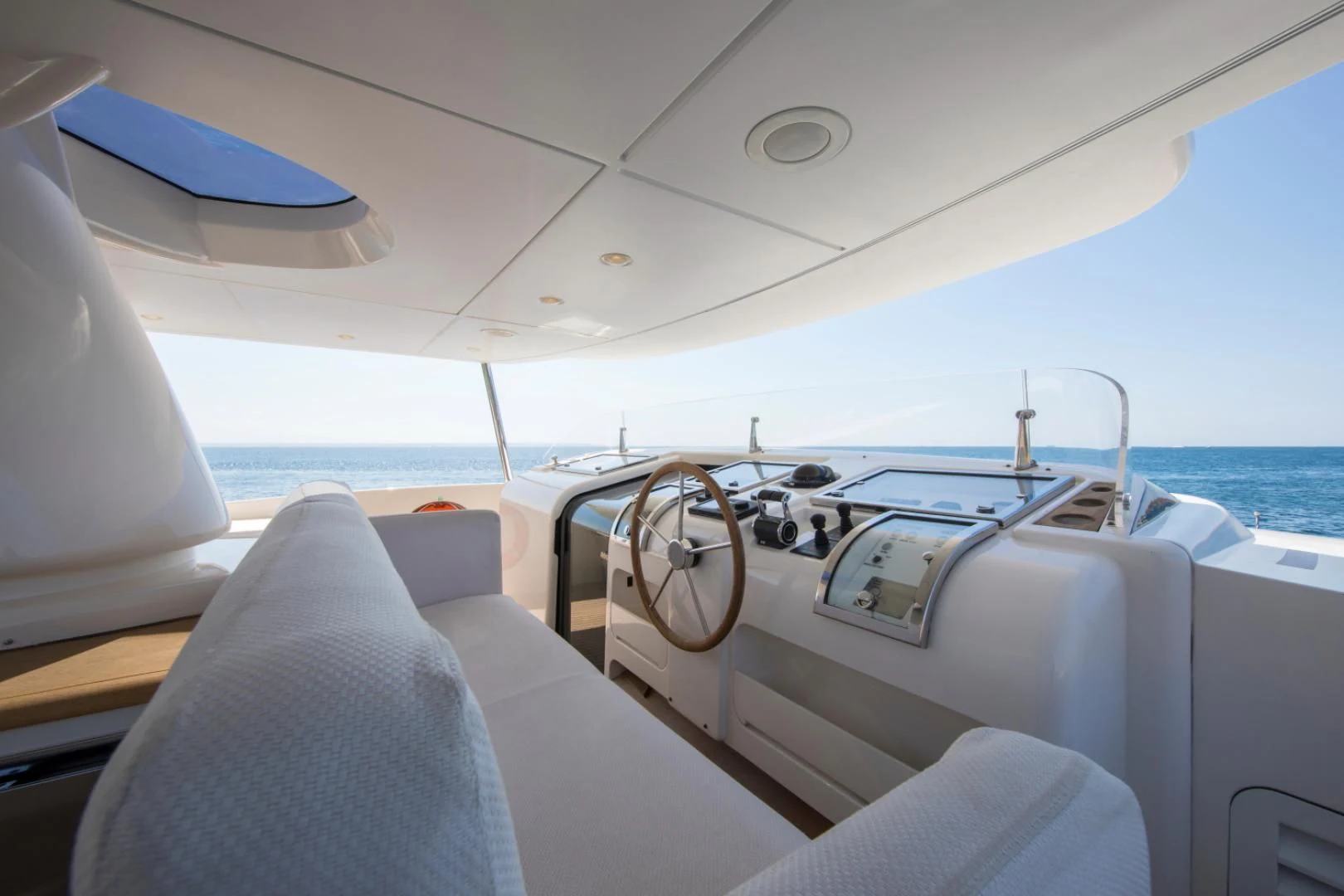 the cockpit of a plane aboard MAI Yacht for Sale