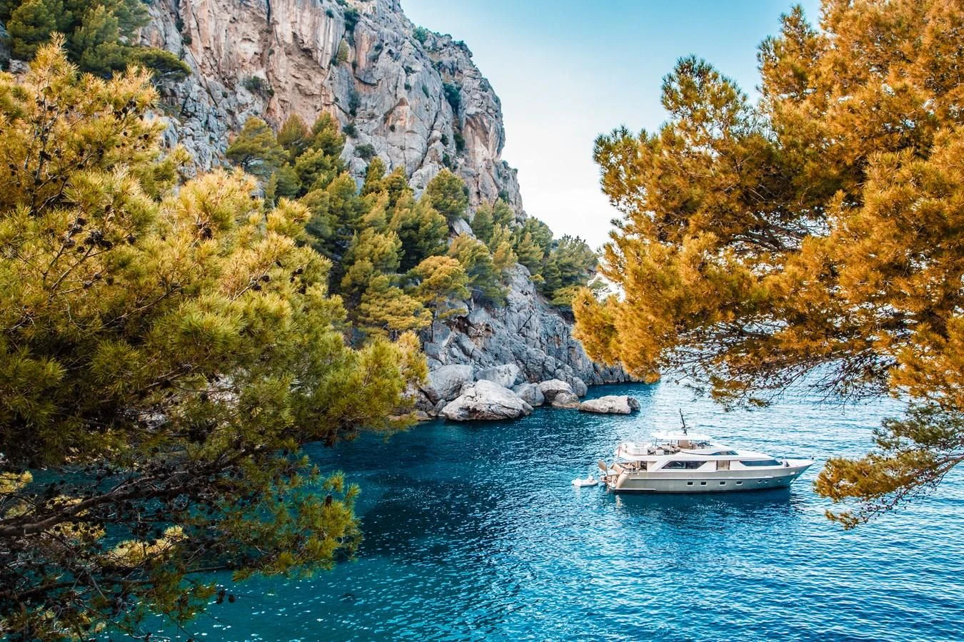 a boat in the water aboard MAI Yacht for Sale