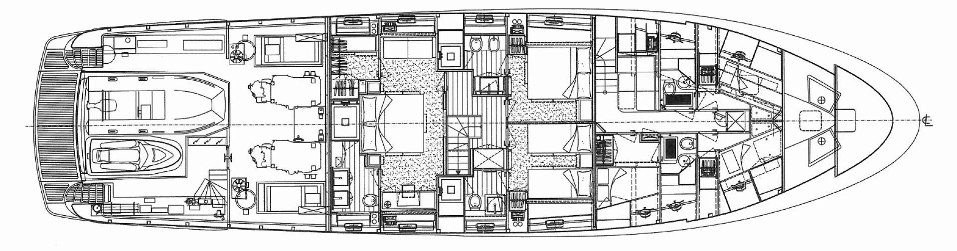 diagram, engineering drawing aboard MAI Yacht for Sale
