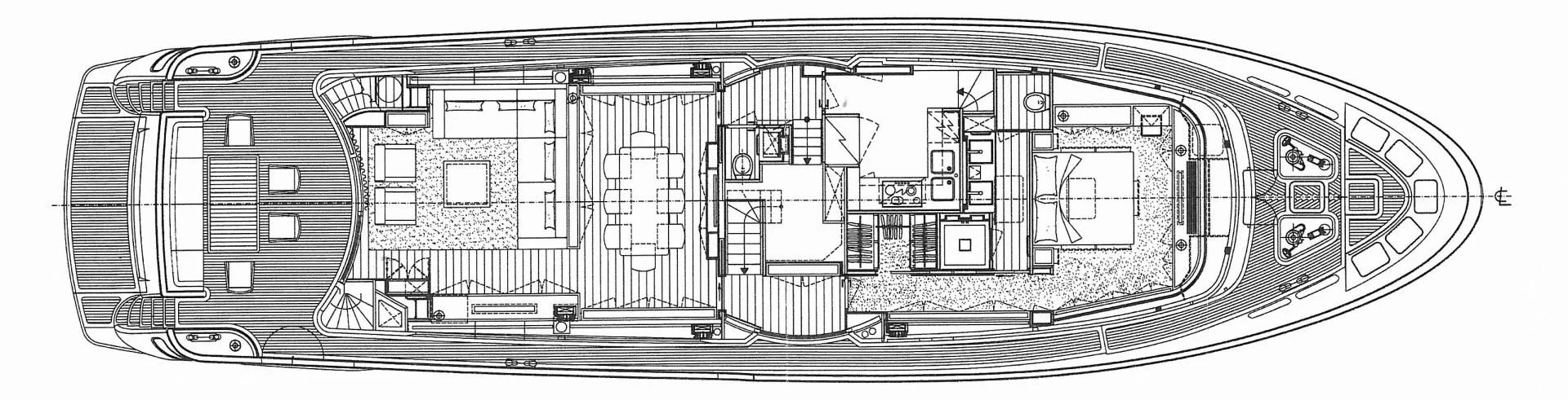 diagram, engineering drawing aboard MAI Yacht for Sale