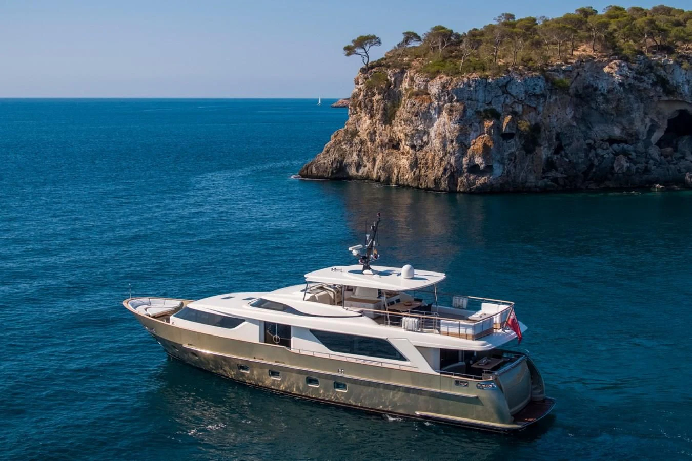 a boat on the water aboard MAI Yacht for Sale