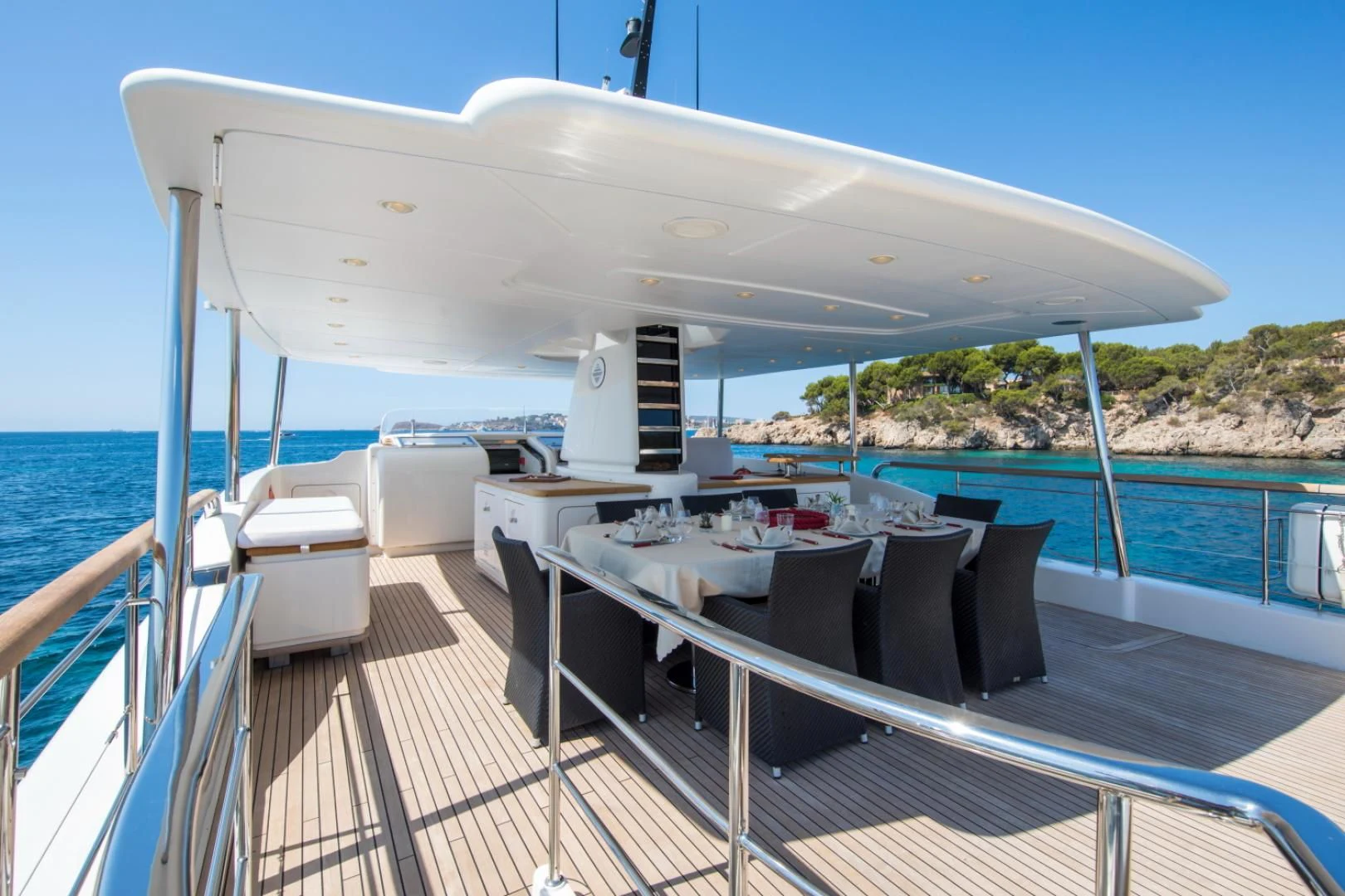 a boat on the water aboard MAI Yacht for Sale