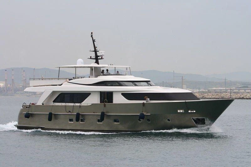 a boat on the water aboard MAI Yacht for Sale