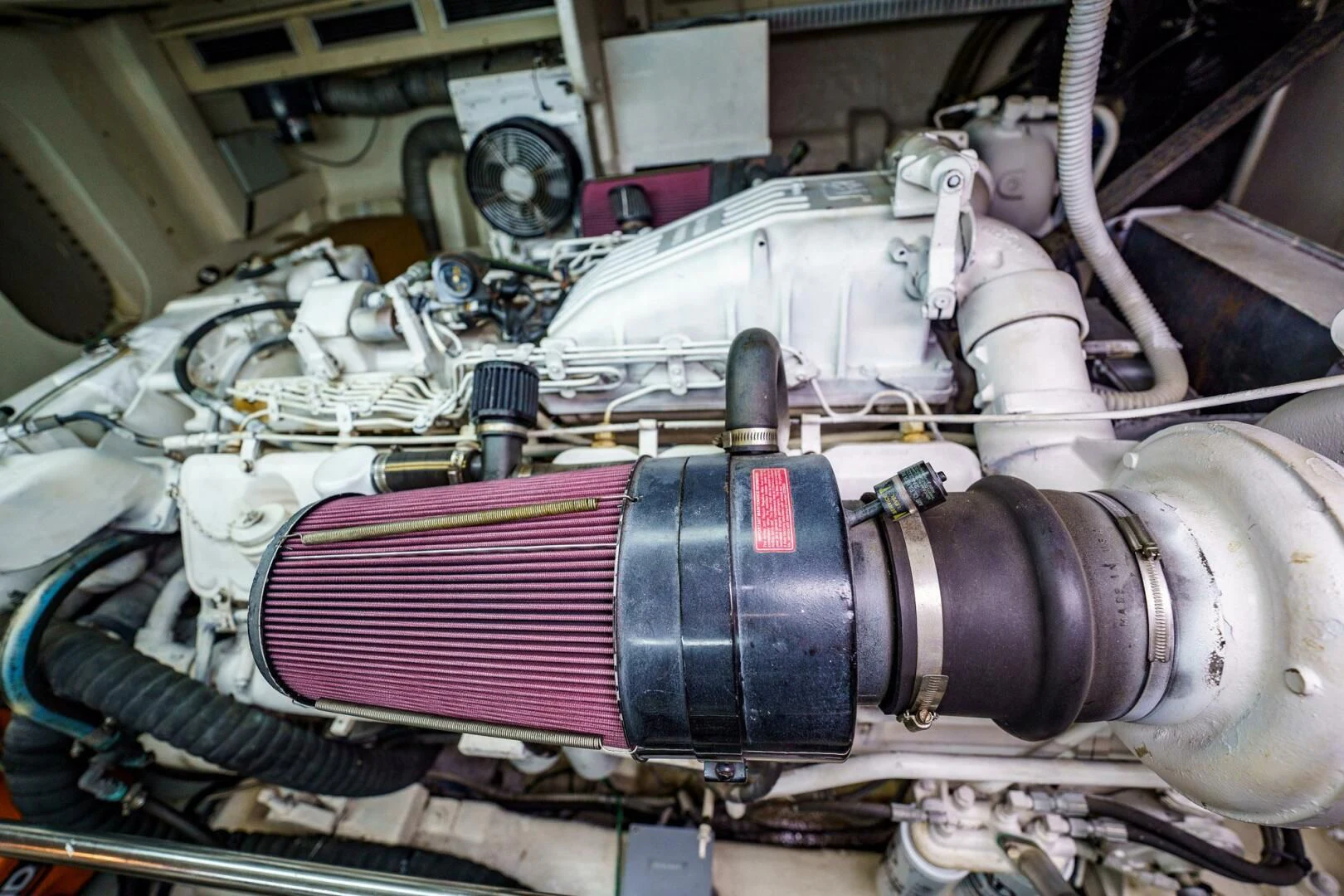 a machine with a red and blue panel aboard RABBIT Yacht for Sale