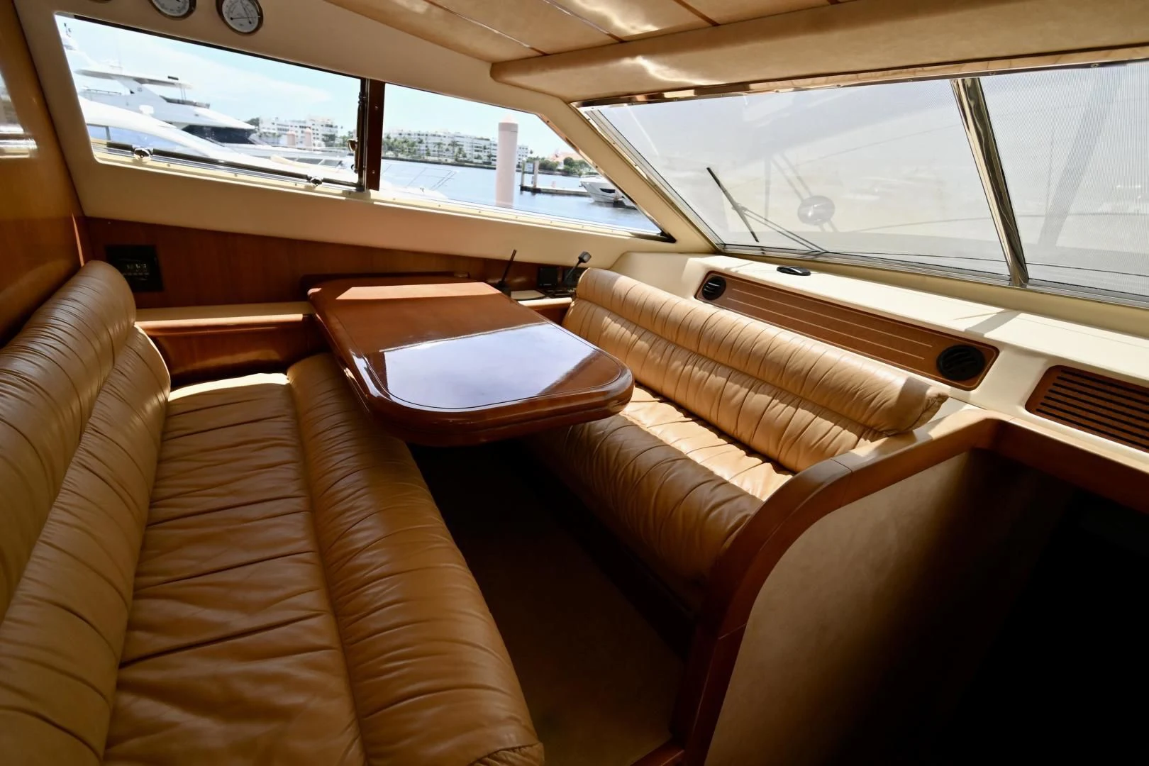 inside of a car aboard RABBIT Yacht for Sale