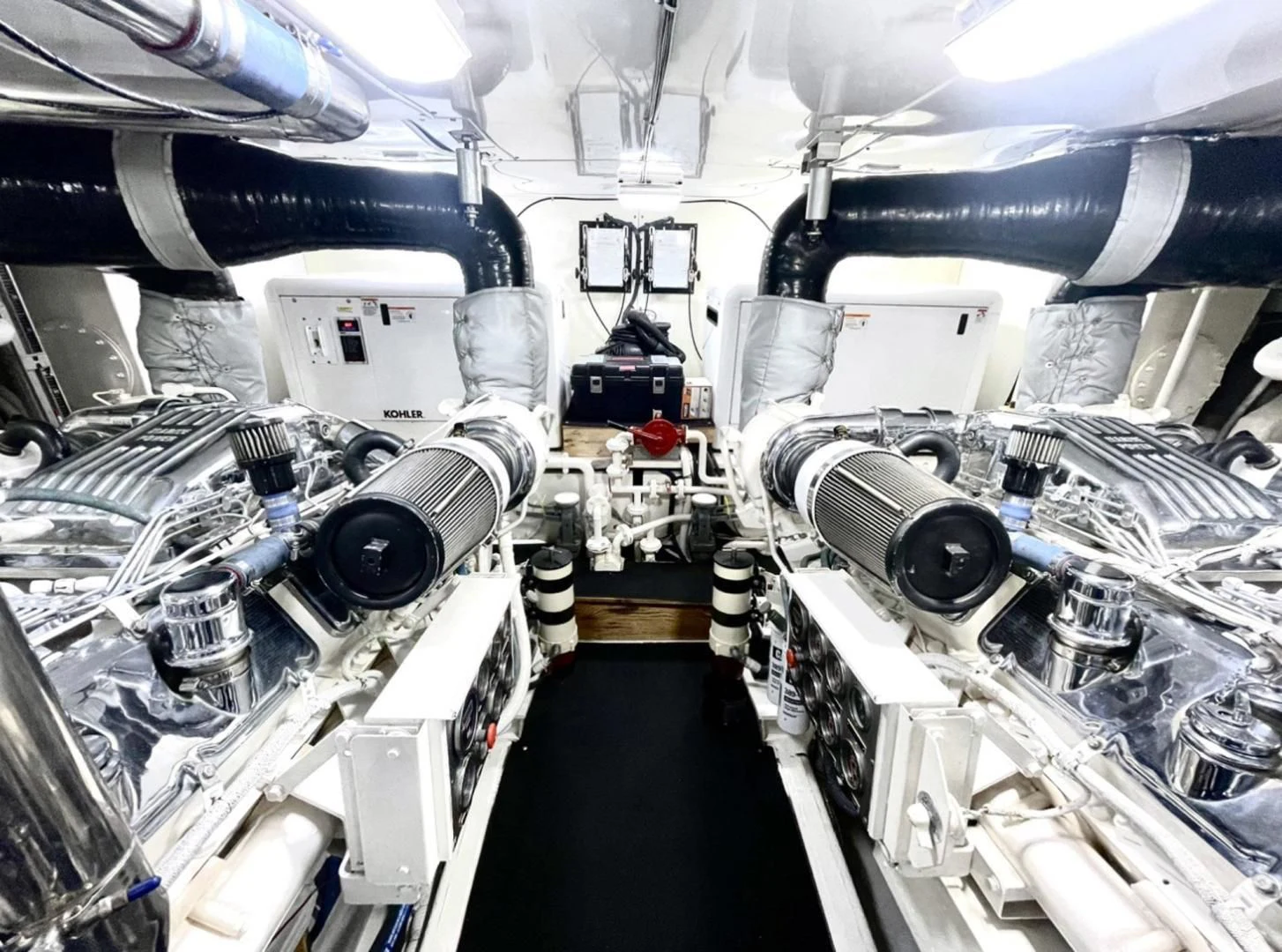 a close-up of a space ship aboard RABBIT Yacht for Sale