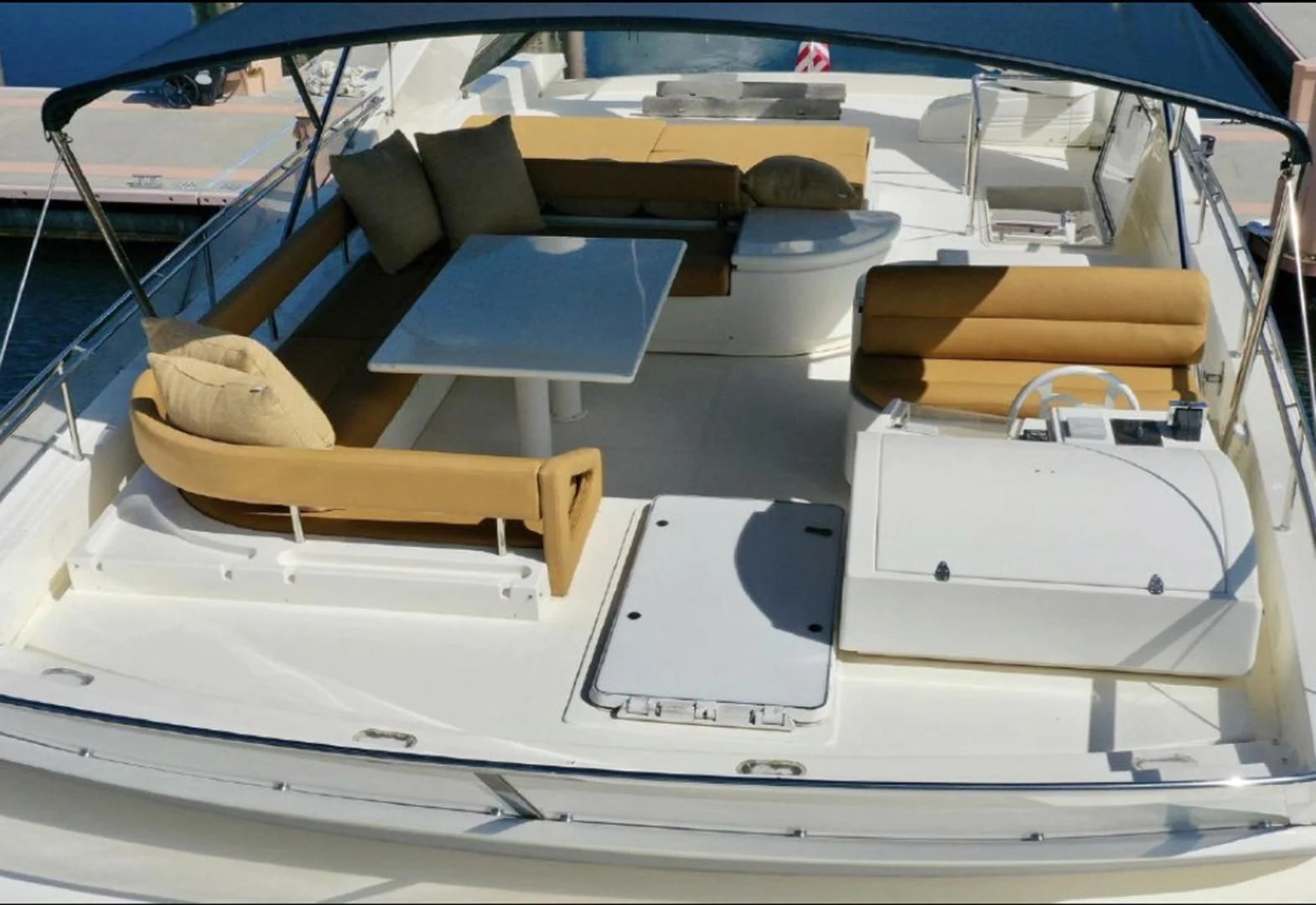 a boat with several different types of boats on it aboard RABBIT Yacht for Sale