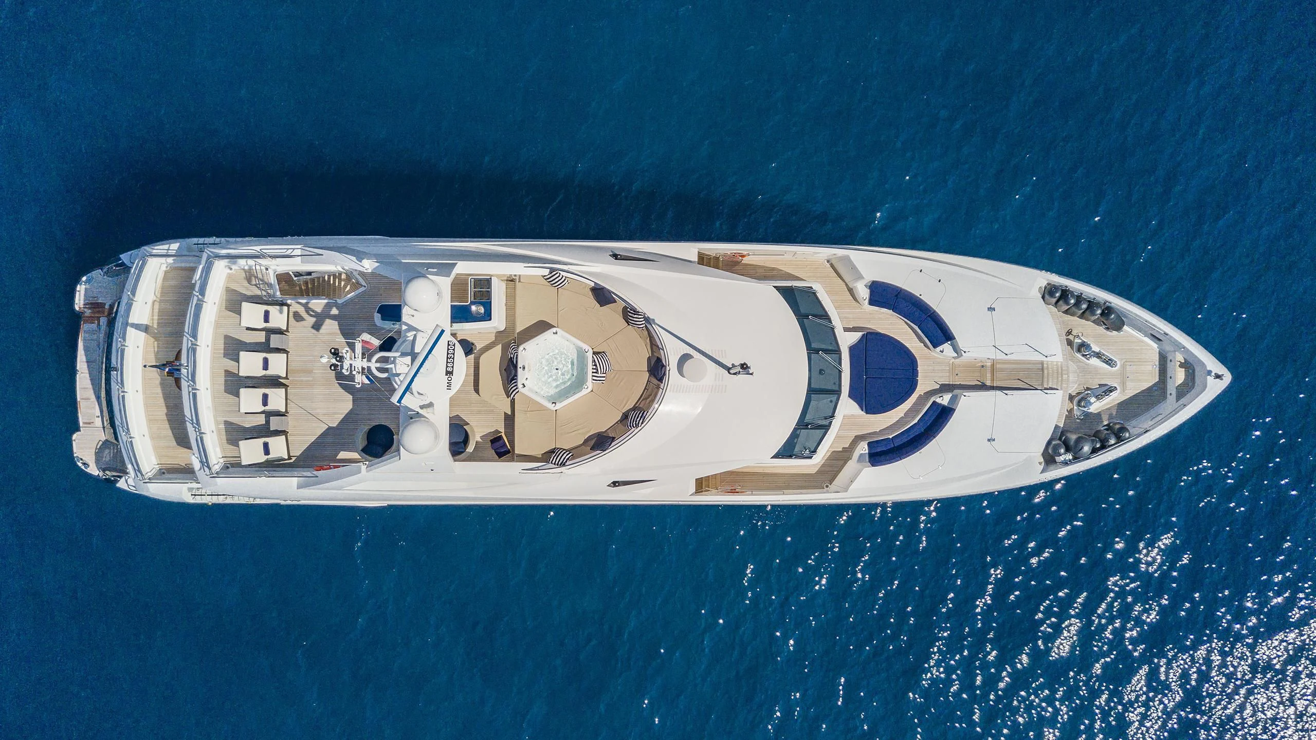 a space ship in the water aboard THE DEVOCEAN Yacht for Sale