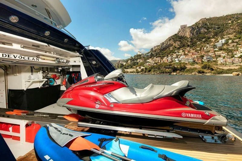 a boat on the water aboard THE DEVOCEAN Yacht for Sale