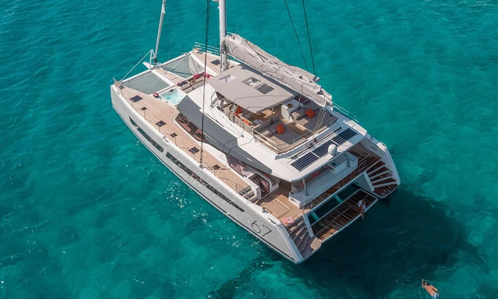 a ship in the ocean aboard LISA OF THE SEAS Yacht for Sale