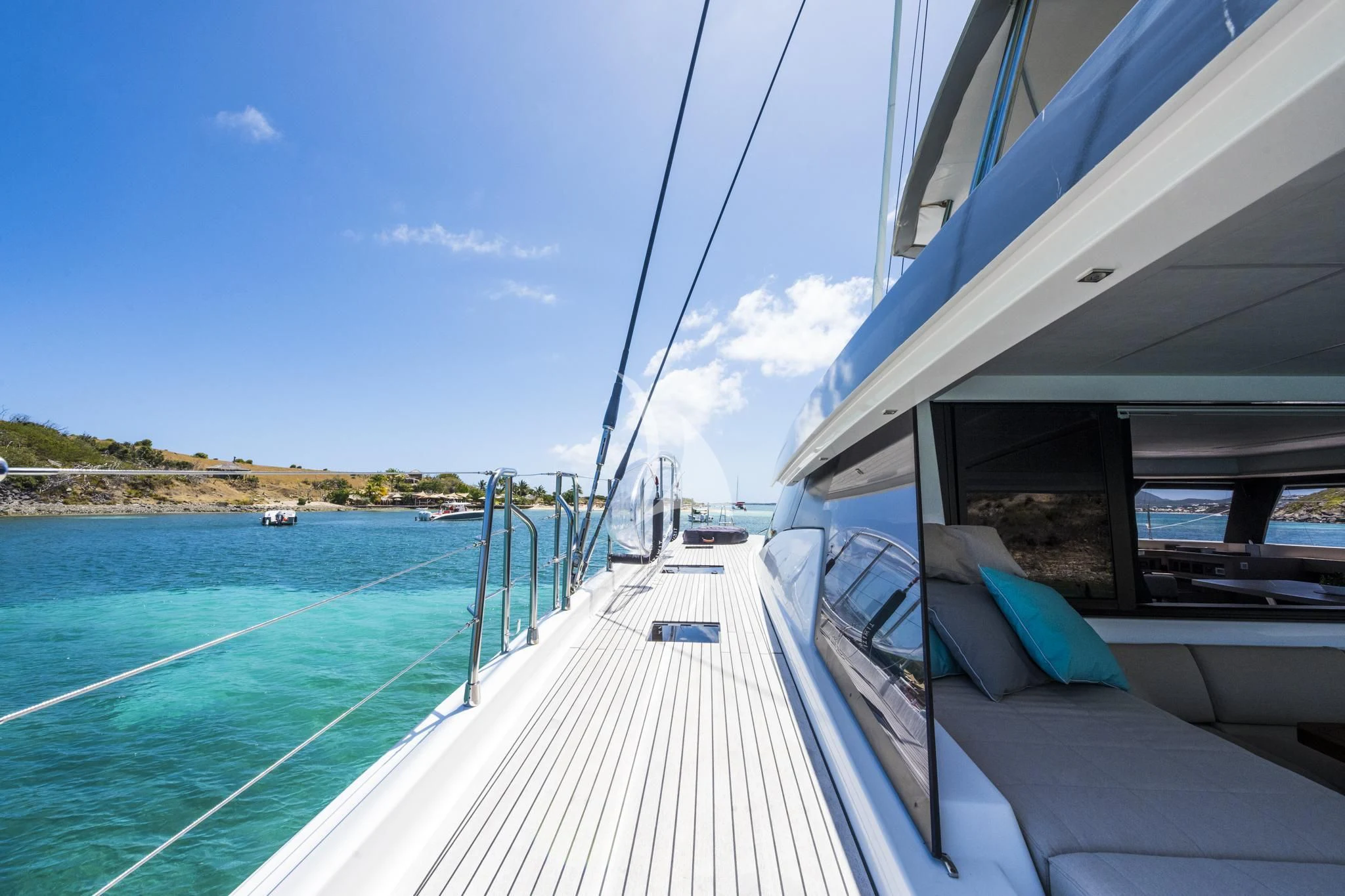 a boat on the water aboard LISA OF THE SEAS Yacht for Sale