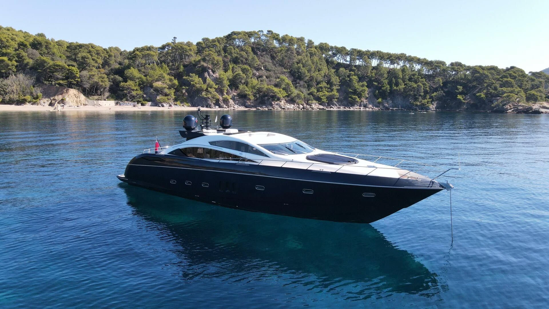 a boat on the water aboard LOW PROFILE Yacht for Sale