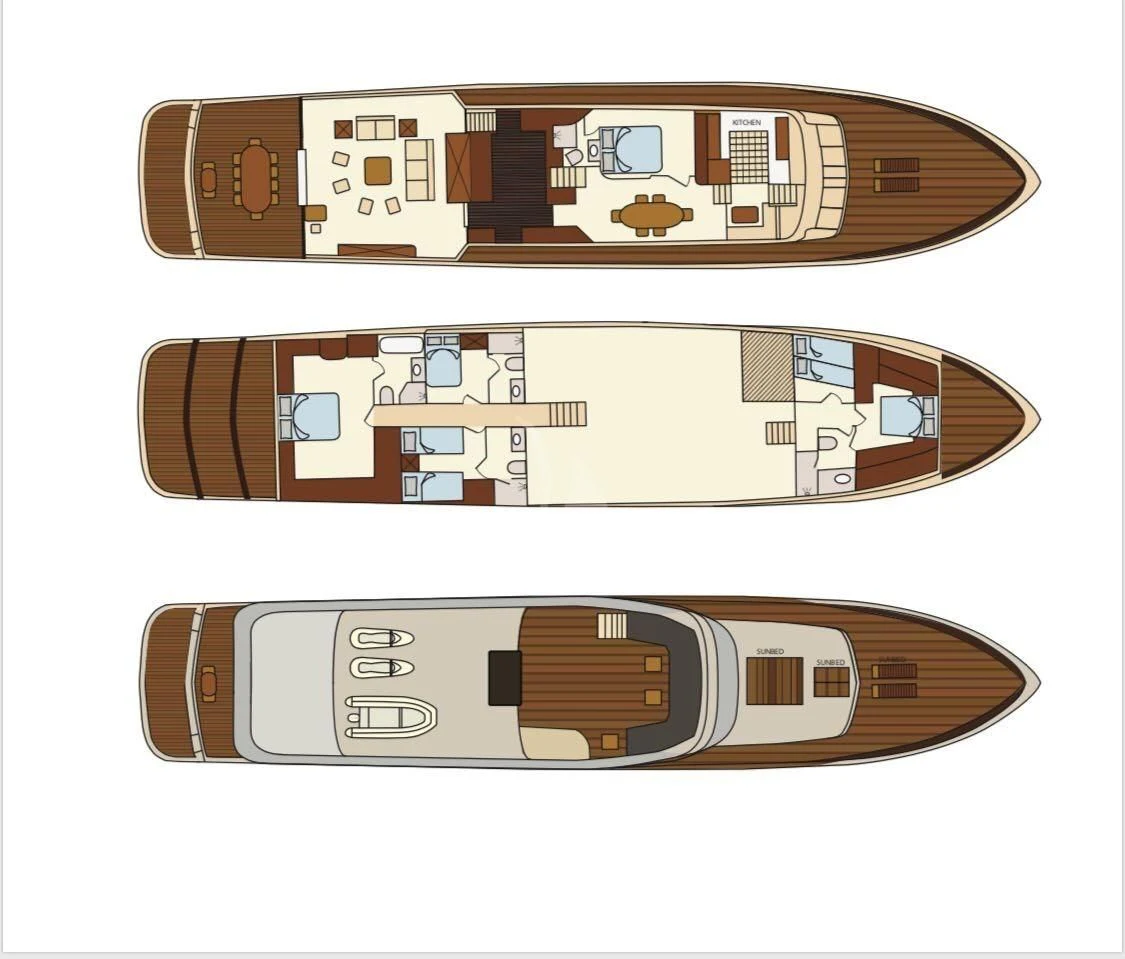 engineering drawing aboard ADRIATIC ESCAPE Yacht for Sale