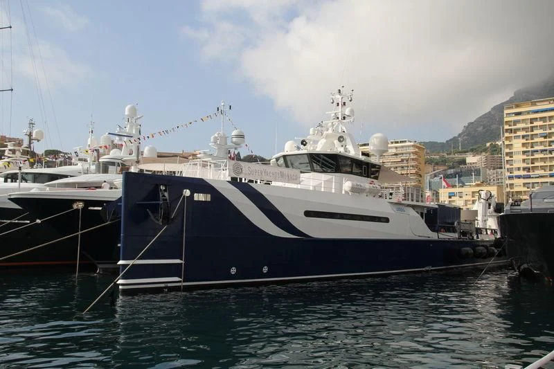 a boat in the water aboard UMBRA Yacht for Sale