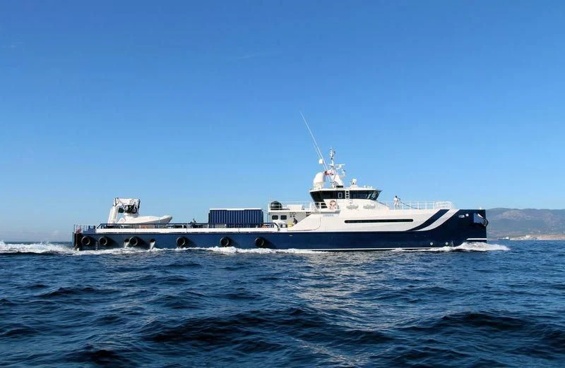 a boat in the water aboard UMBRA Yacht for Sale