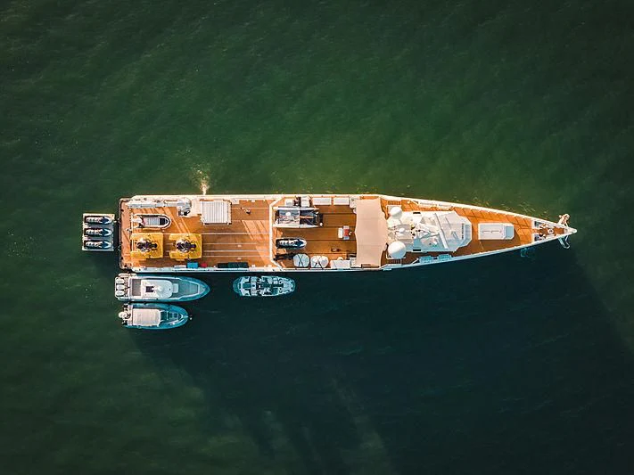 a boat on the water aboard UMBRA Yacht for Sale