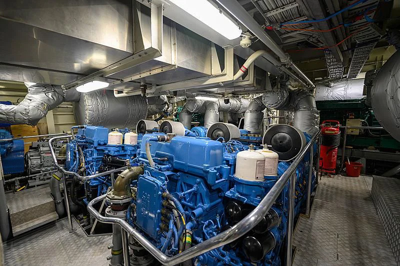 a large factory with large machinery aboard UMBRA Yacht for Sale