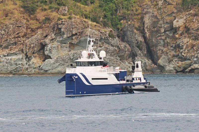 a boat on the water aboard UMBRA Yacht for Sale