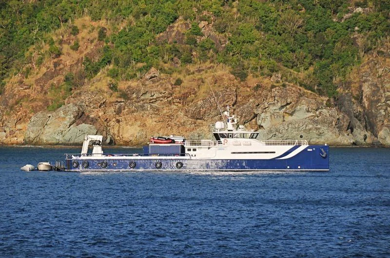 a boat on the water aboard UMBRA Yacht for Sale