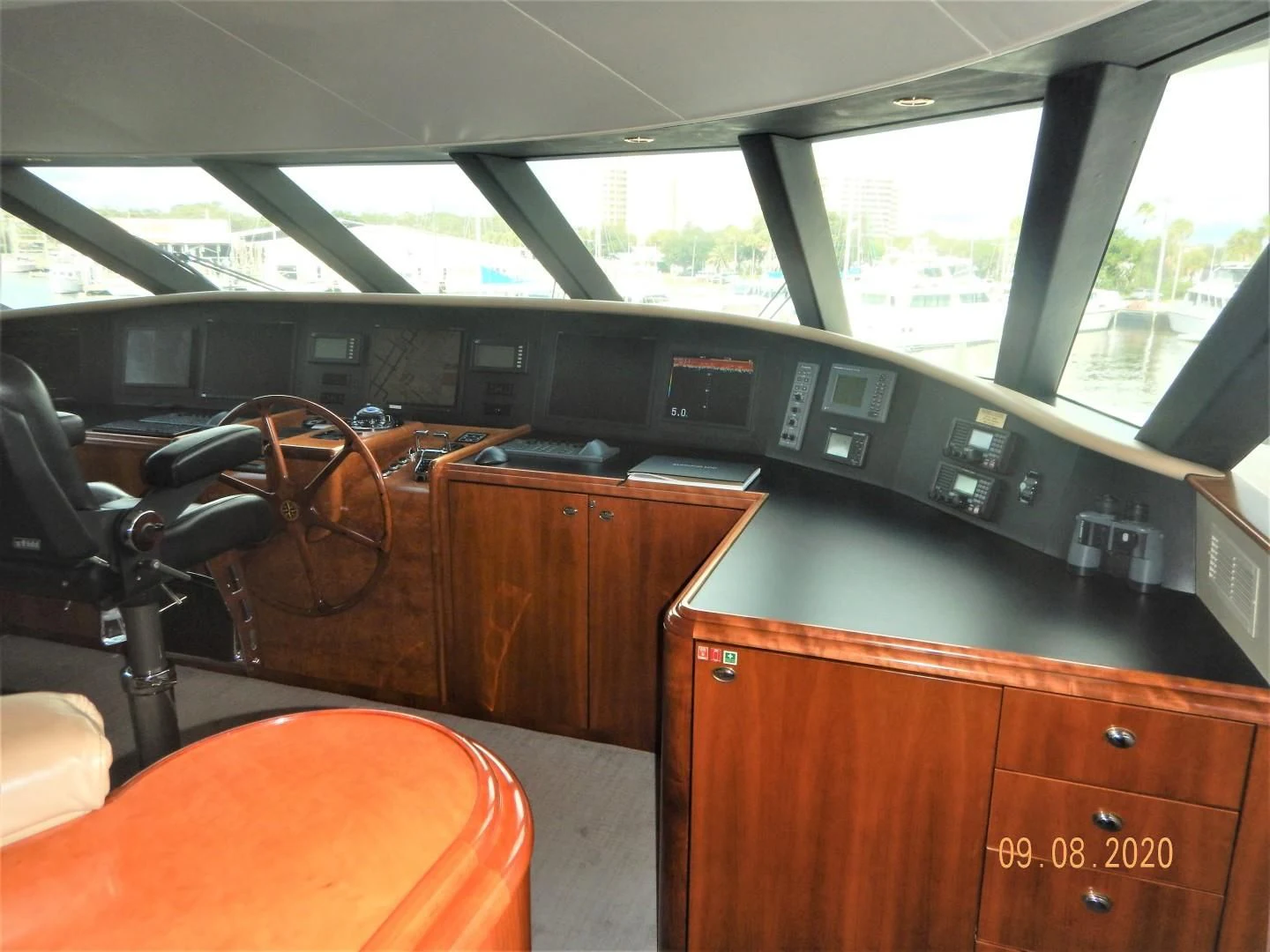 inside of a vehicle aboard INTUITION Yacht for Sale