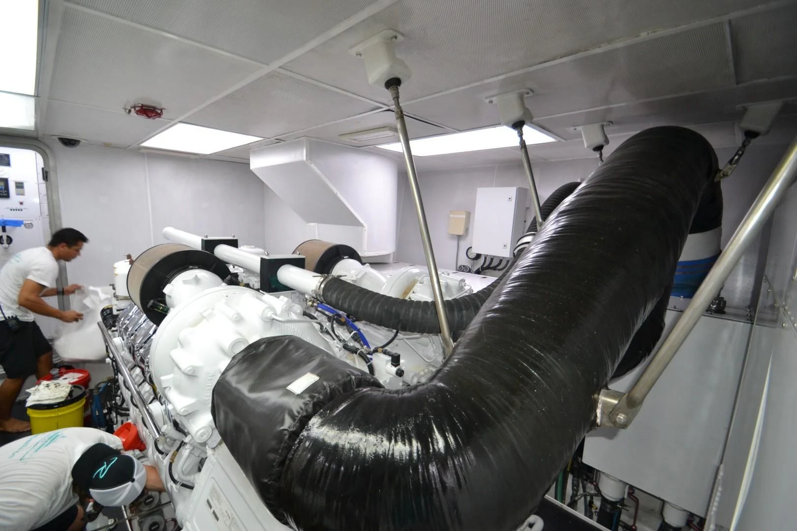 a large metal object with a long tube attached to it aboard INTUITION Yacht for Sale