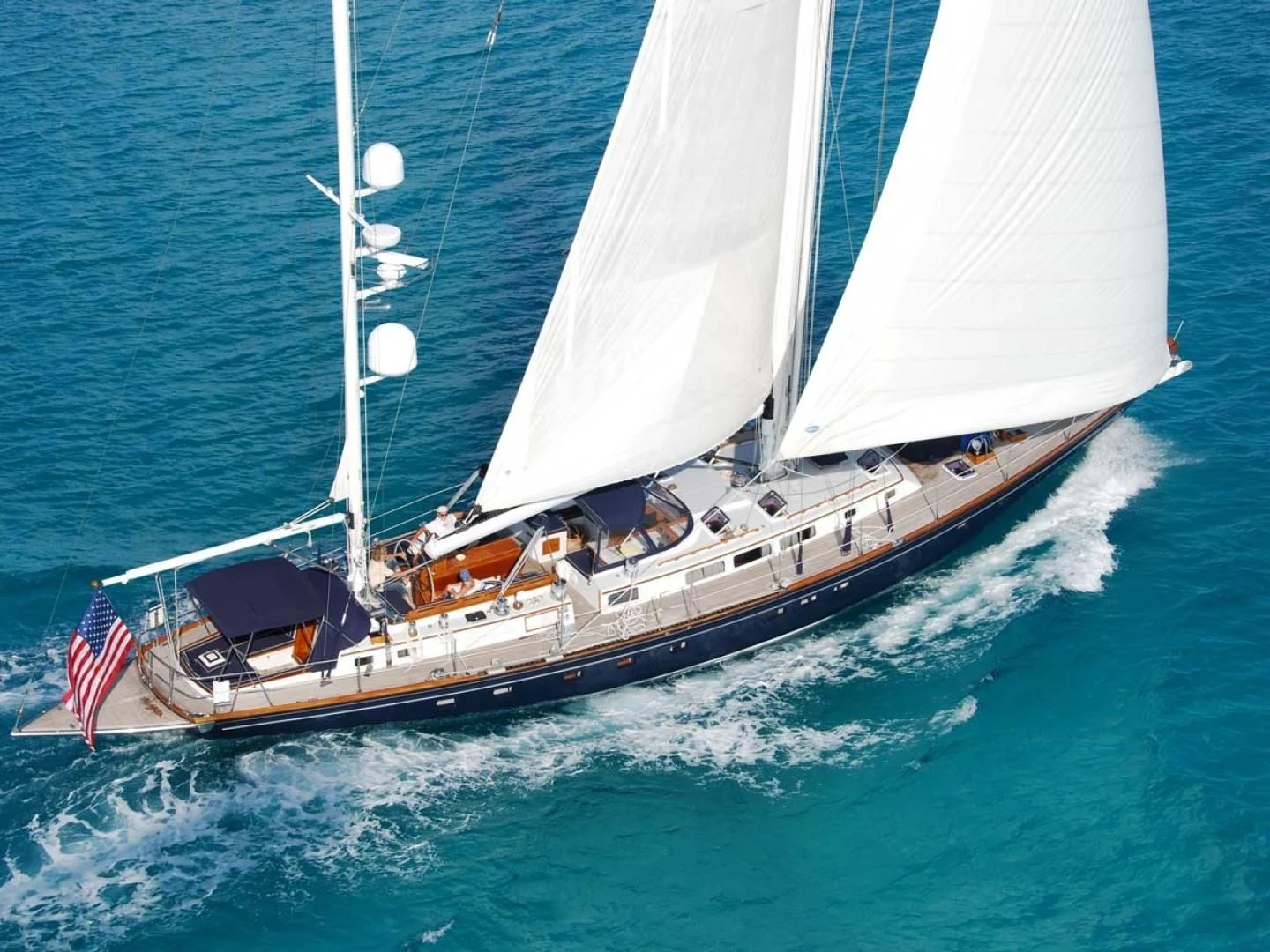 a boat on the water aboard HERMIE LOUISE Yacht for Sale