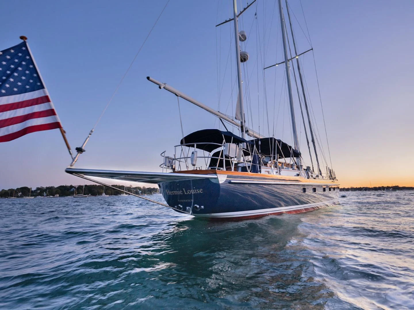a boat on the water aboard HERMIE LOUISE Yacht for Sale
