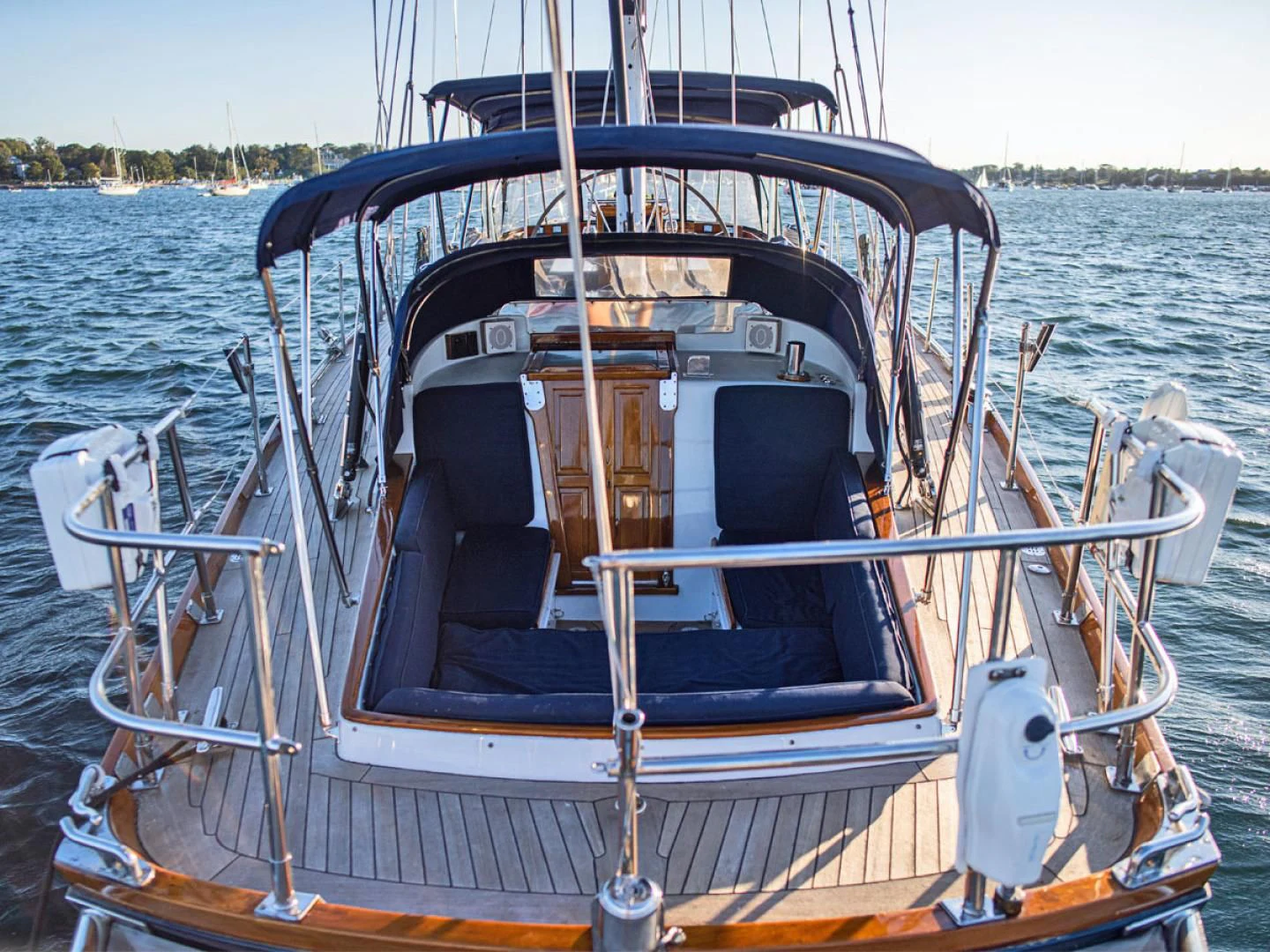 a boat on the water aboard HERMIE LOUISE Yacht for Sale