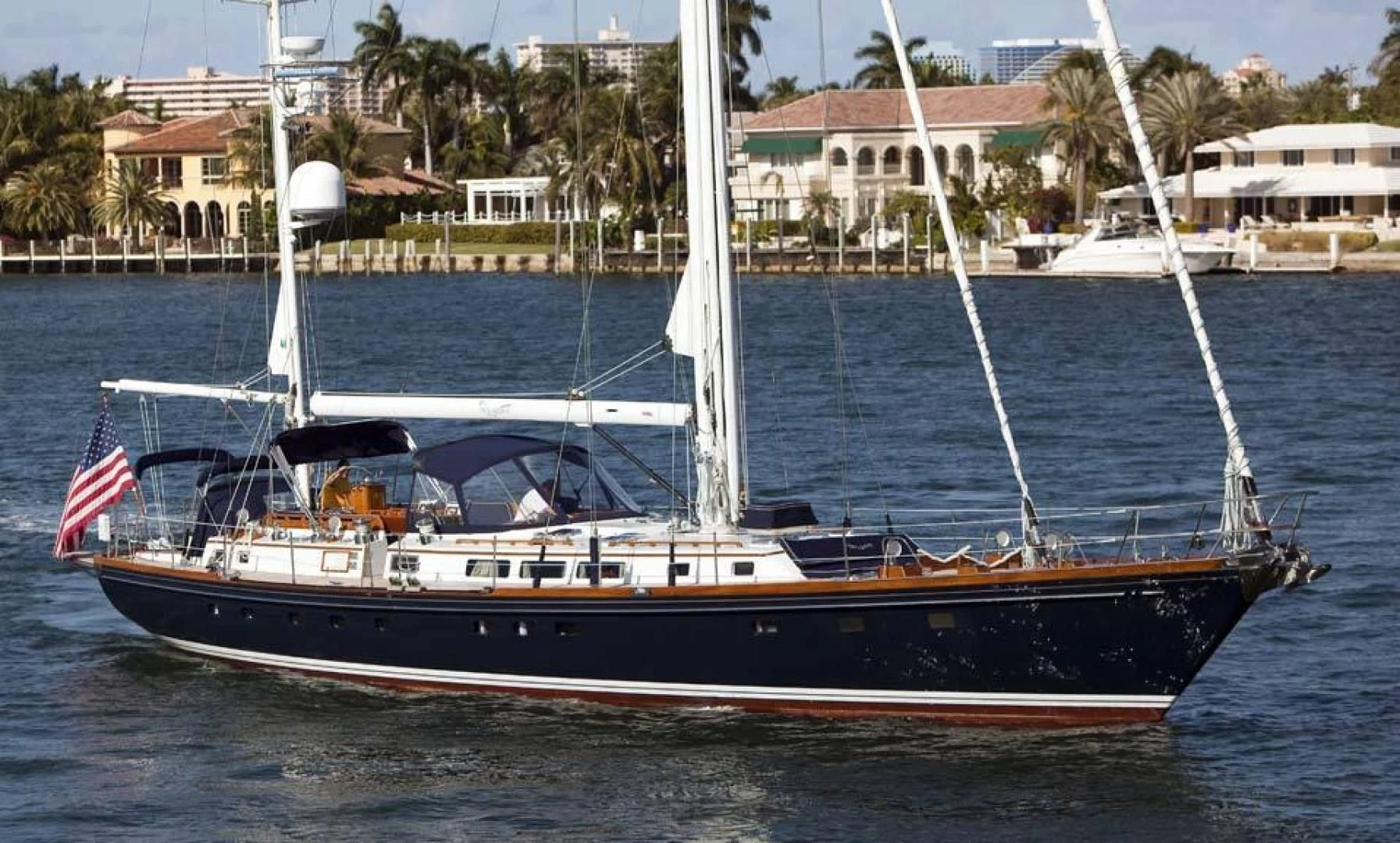 a boat on the water aboard HERMIE LOUISE Yacht for Sale