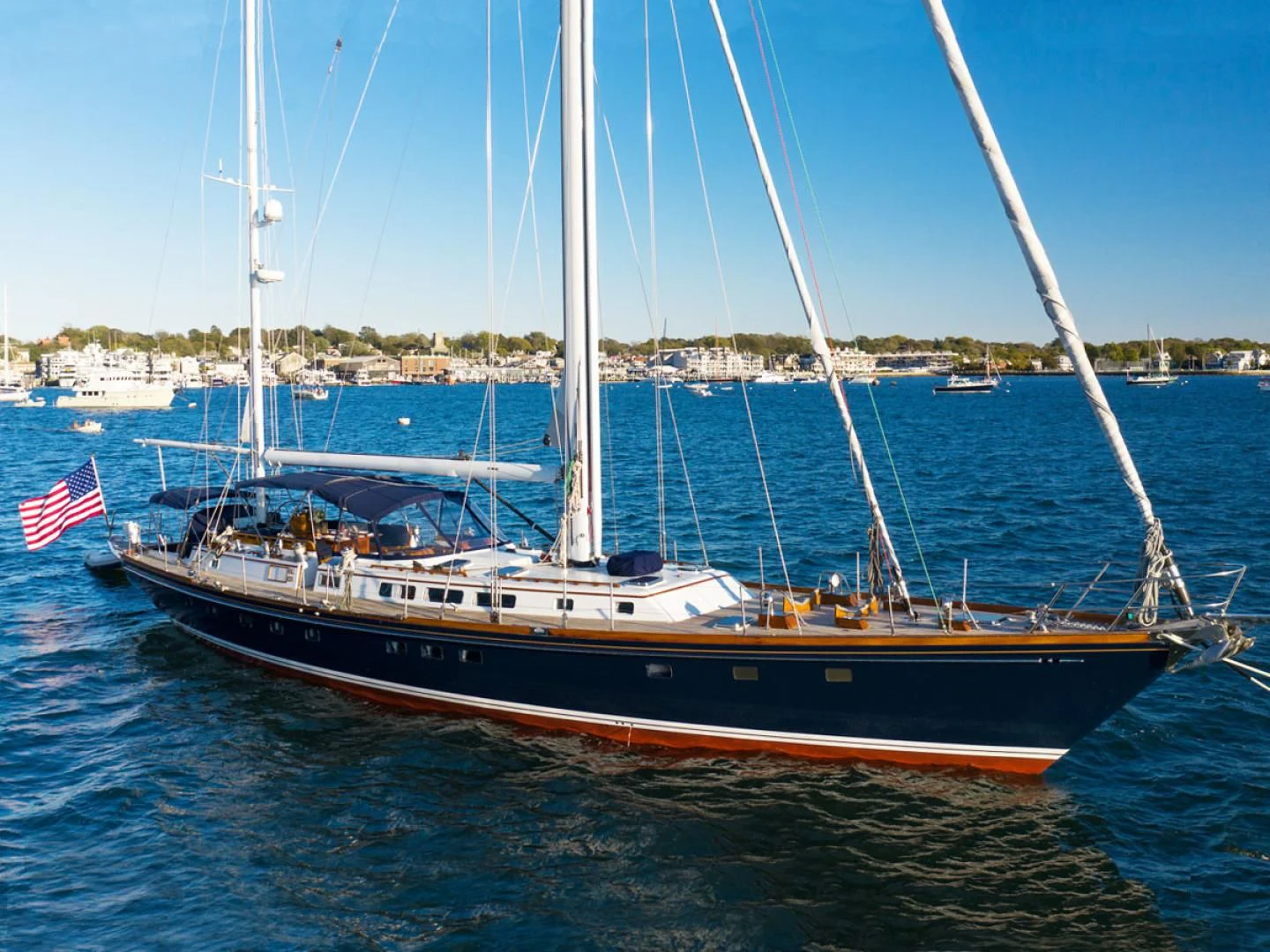 a boat on the water aboard HERMIE LOUISE Yacht for Sale