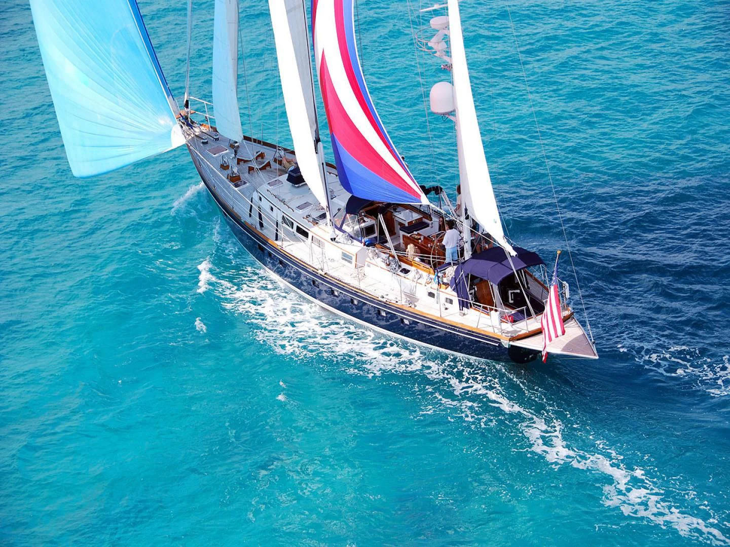 a sailboat on the water aboard HERMIE LOUISE Yacht for Sale