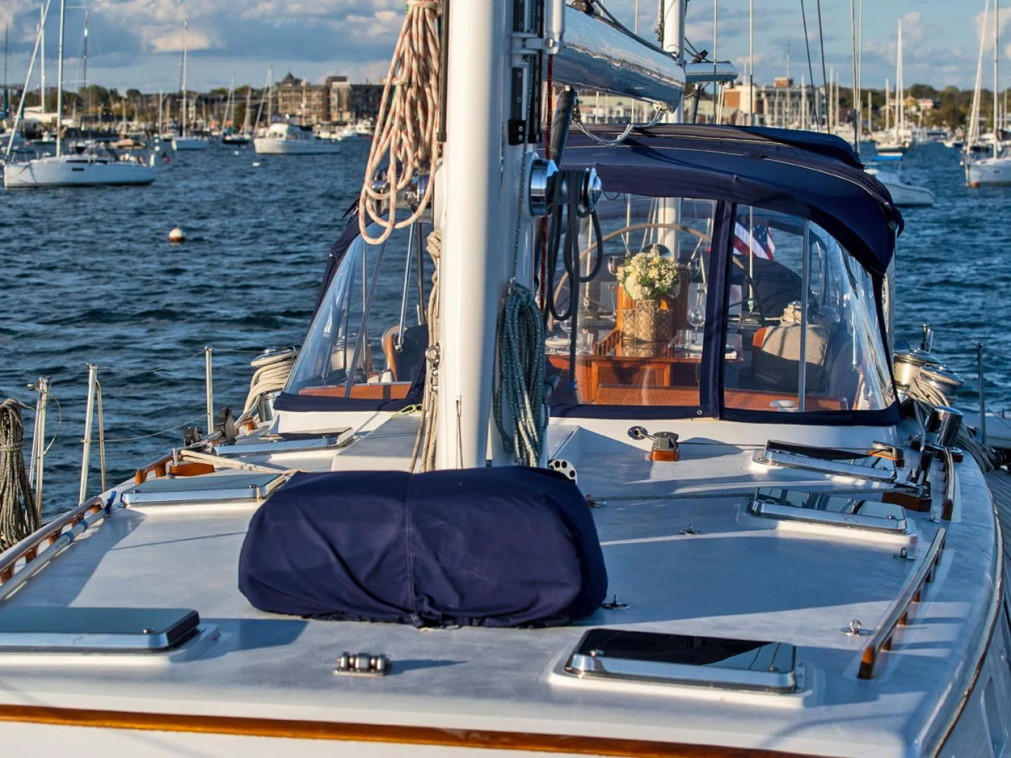 a boat in the water aboard HERMIE LOUISE Yacht for Sale