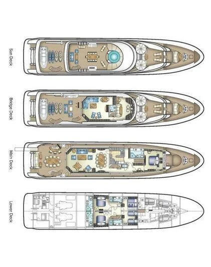 engineering drawing aboard SEA BEAR Yacht for Sale