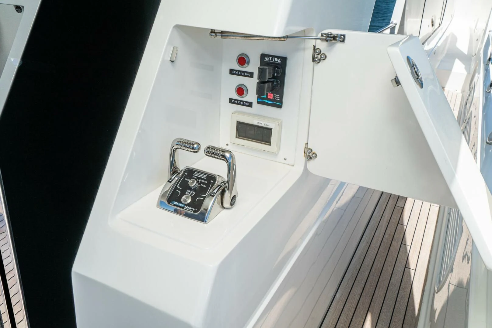 a white machine with buttons aboard KING OF NOTHING Yacht for Sale