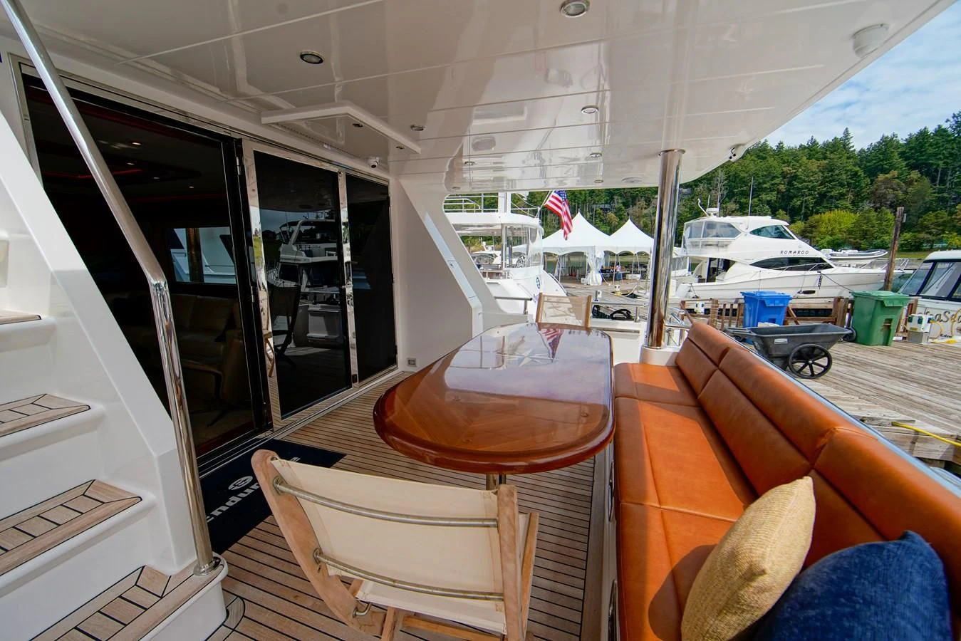 inside of a boat aboard KING OF NOTHING Yacht for Sale
