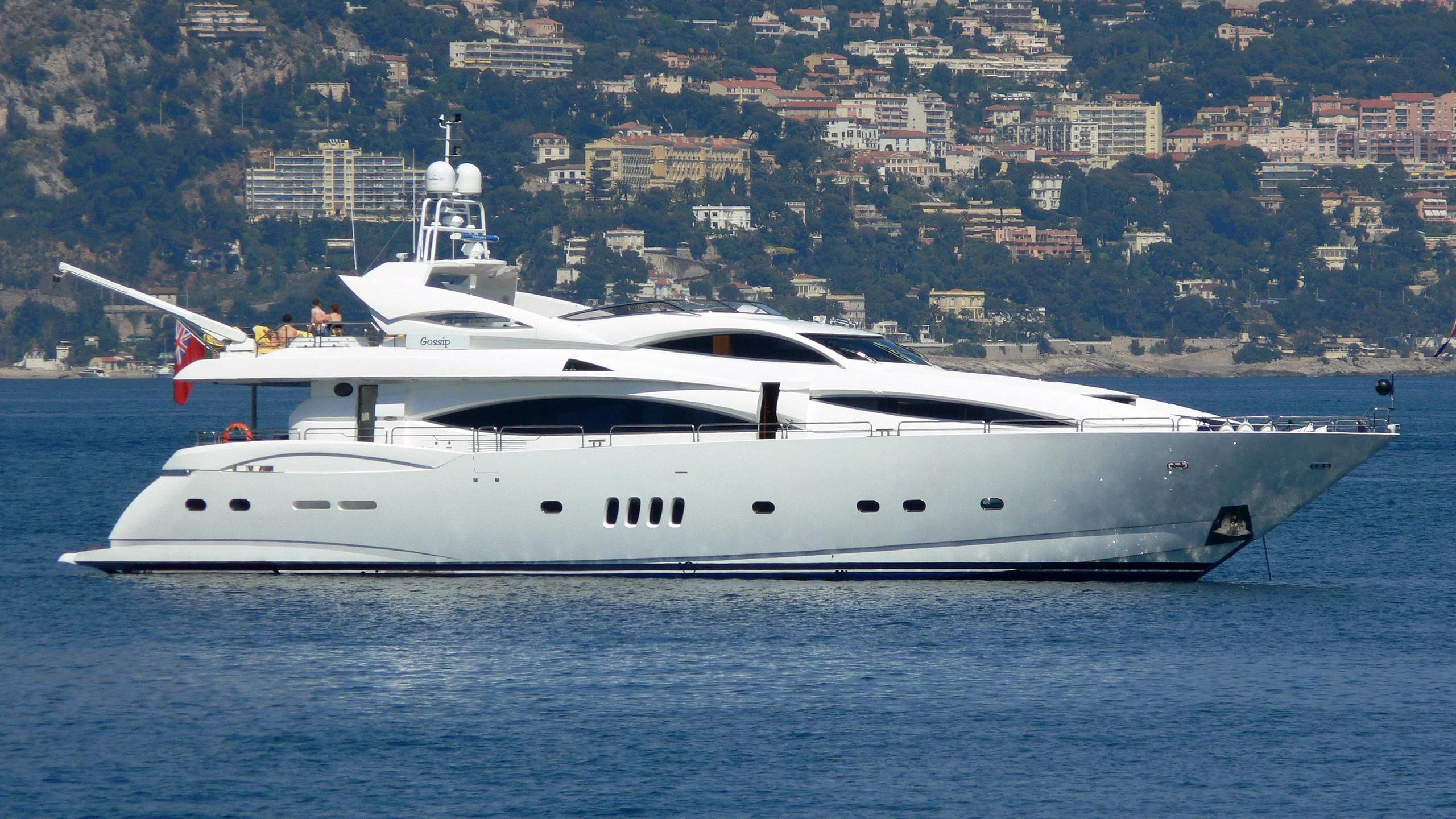 a white yacht in the water aboard #OMG Yacht for Sale
