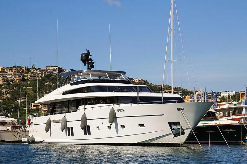 a white boat in the water aboard THE PHAT BOAT Yacht for Sale