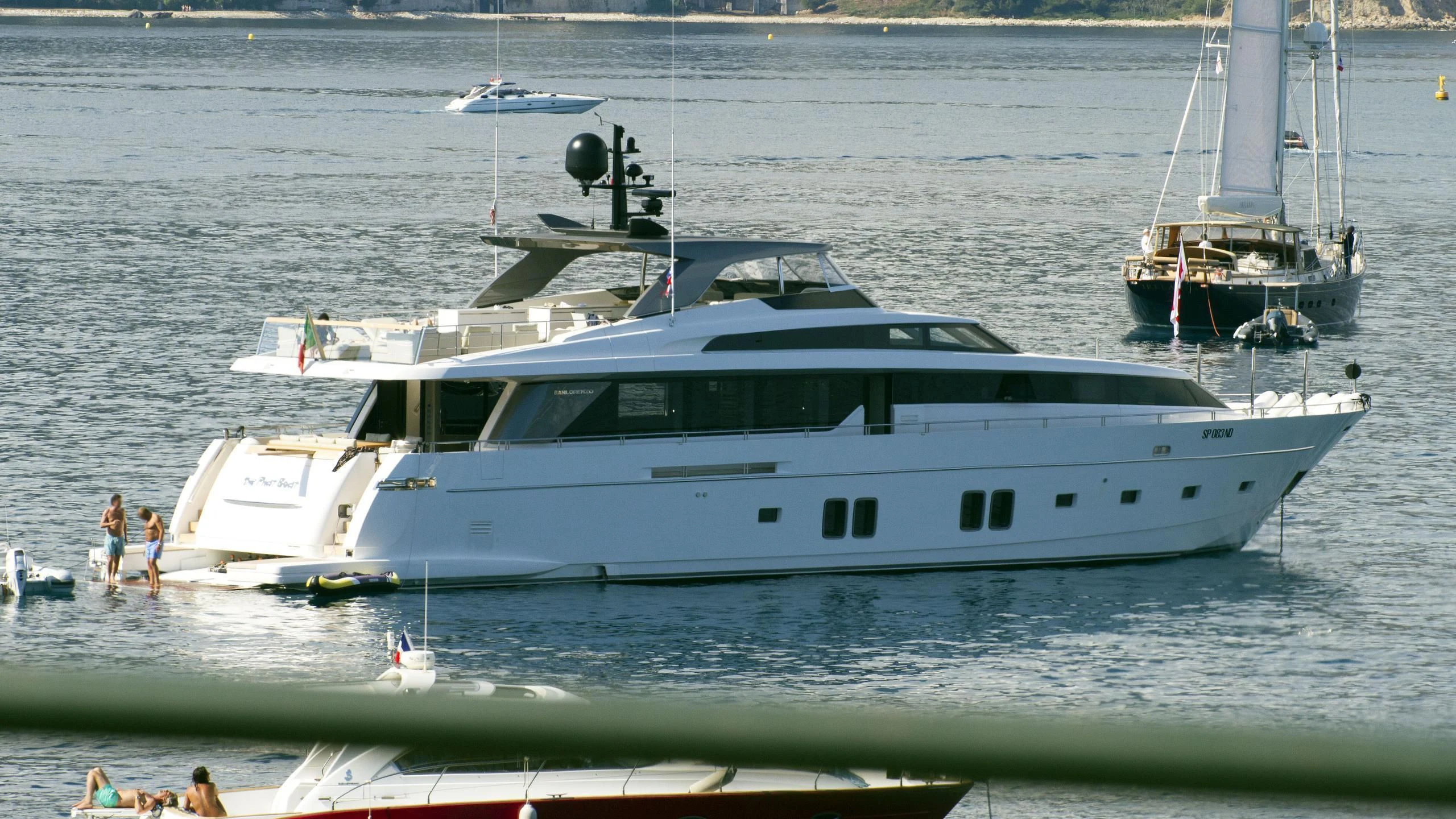 a boat in the water aboard THE PHAT BOAT Yacht for Sale