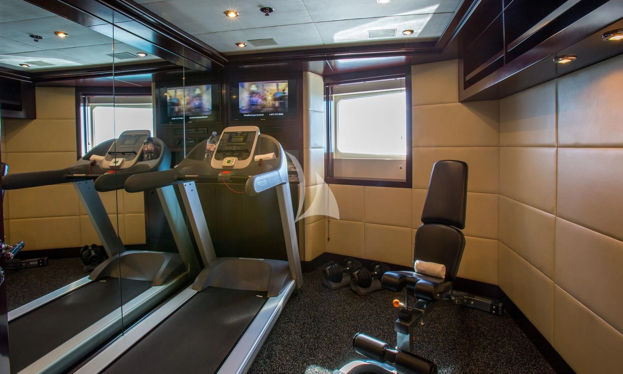 inside of a vehicle aboard DREAM Yacht for Sale