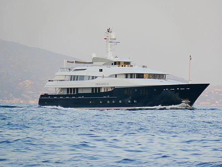 a large boat on the water aboard DREAM Yacht for Sale