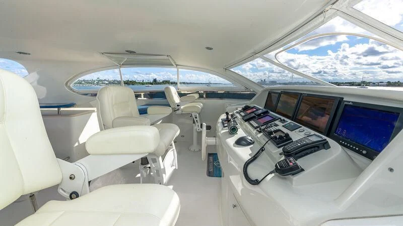 inside of a car aboard HOPE FLOATS Yacht for Sale