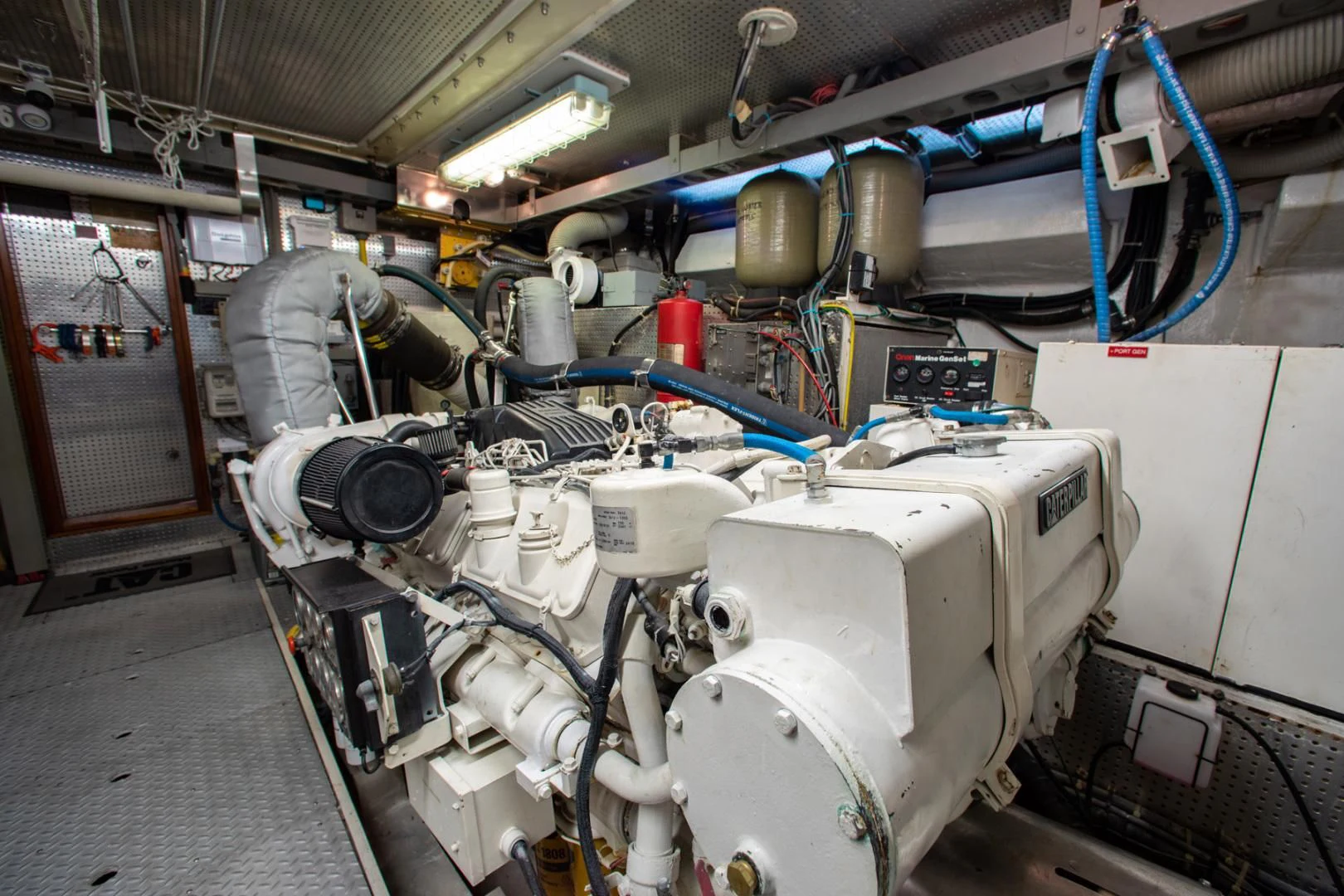 a large machine in a factory aboard BOXES II Yacht for Sale