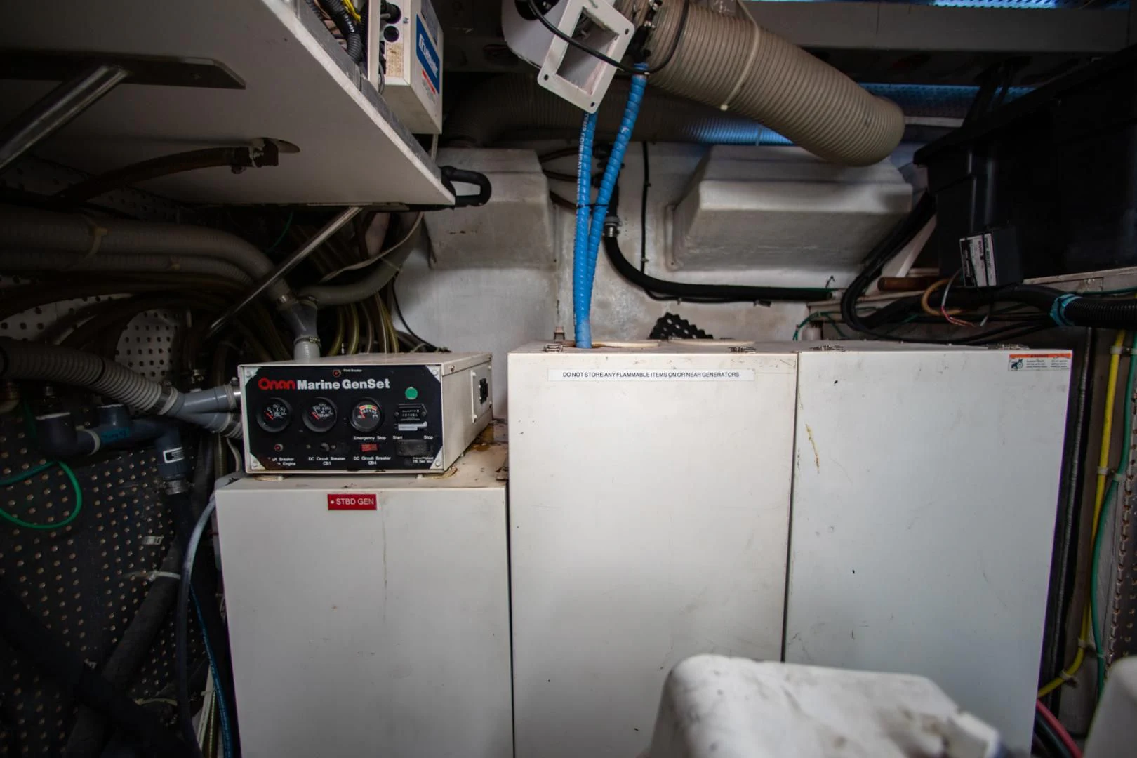 a machine with wires aboard BOXES II Yacht for Sale