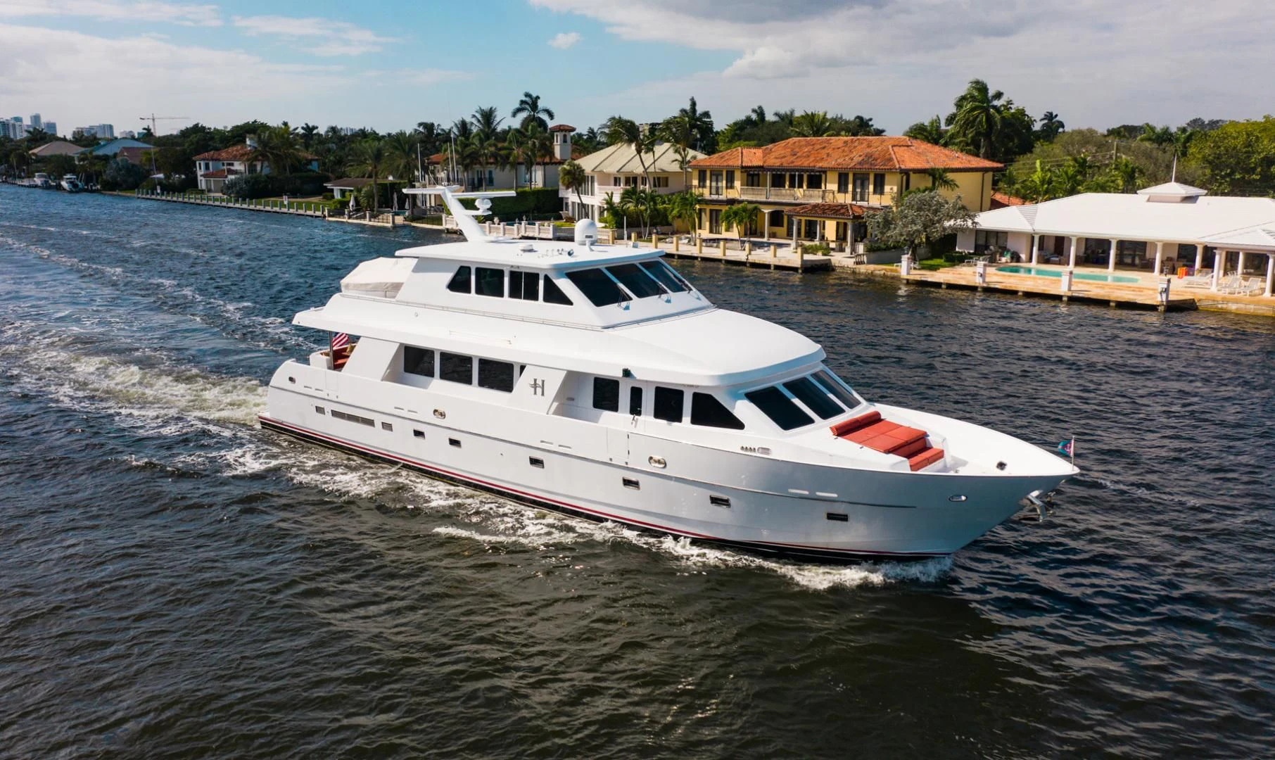 a white boat on the water aboard BOXES II Yacht for Sale