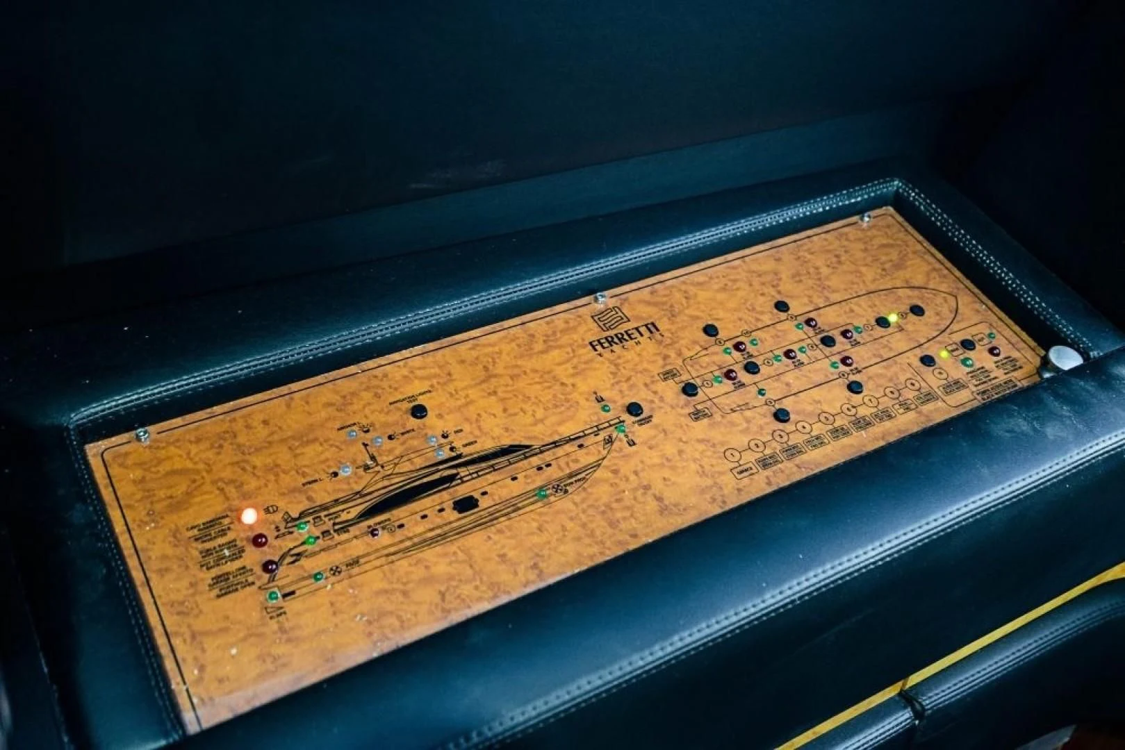 a metal box with buttons aboard INDULGE II Yacht for Sale