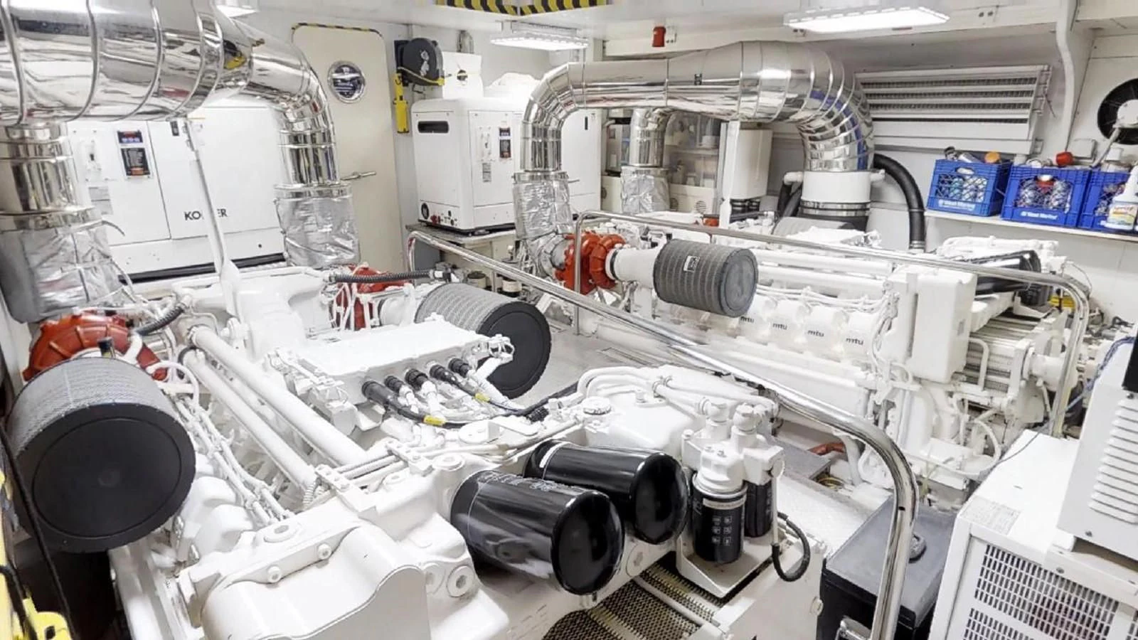 a room with a large white machine aboard INDULGE II Yacht for Sale