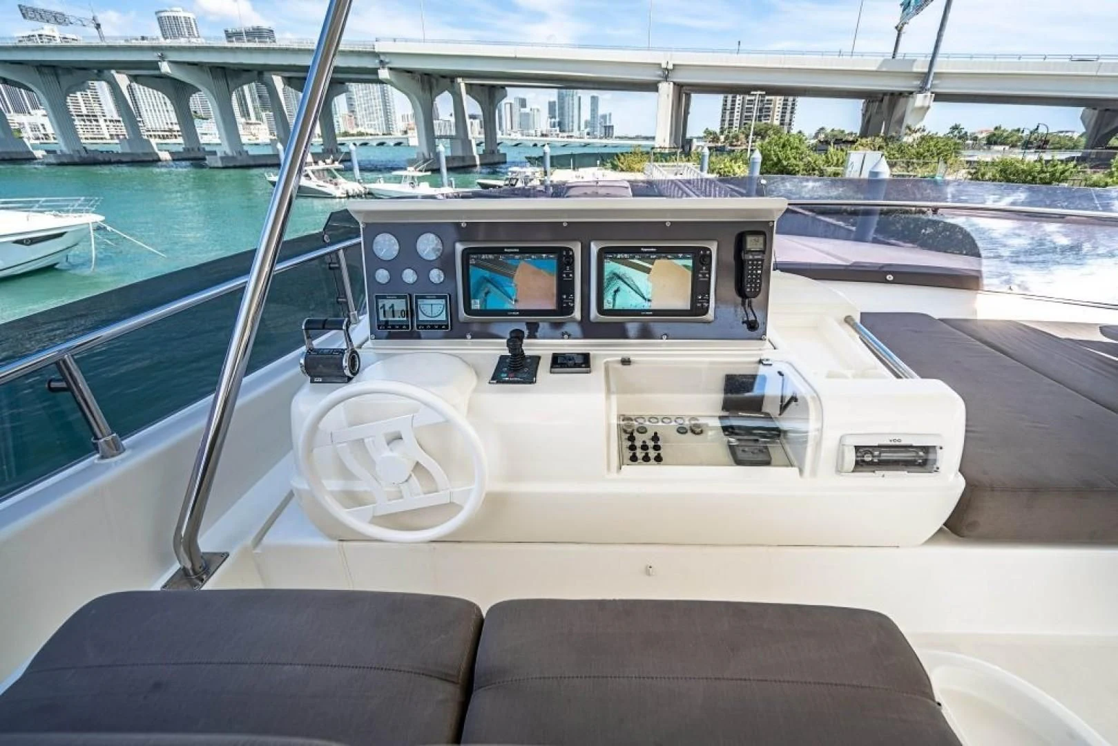 the inside of a boat aboard INDULGE II Yacht for Sale