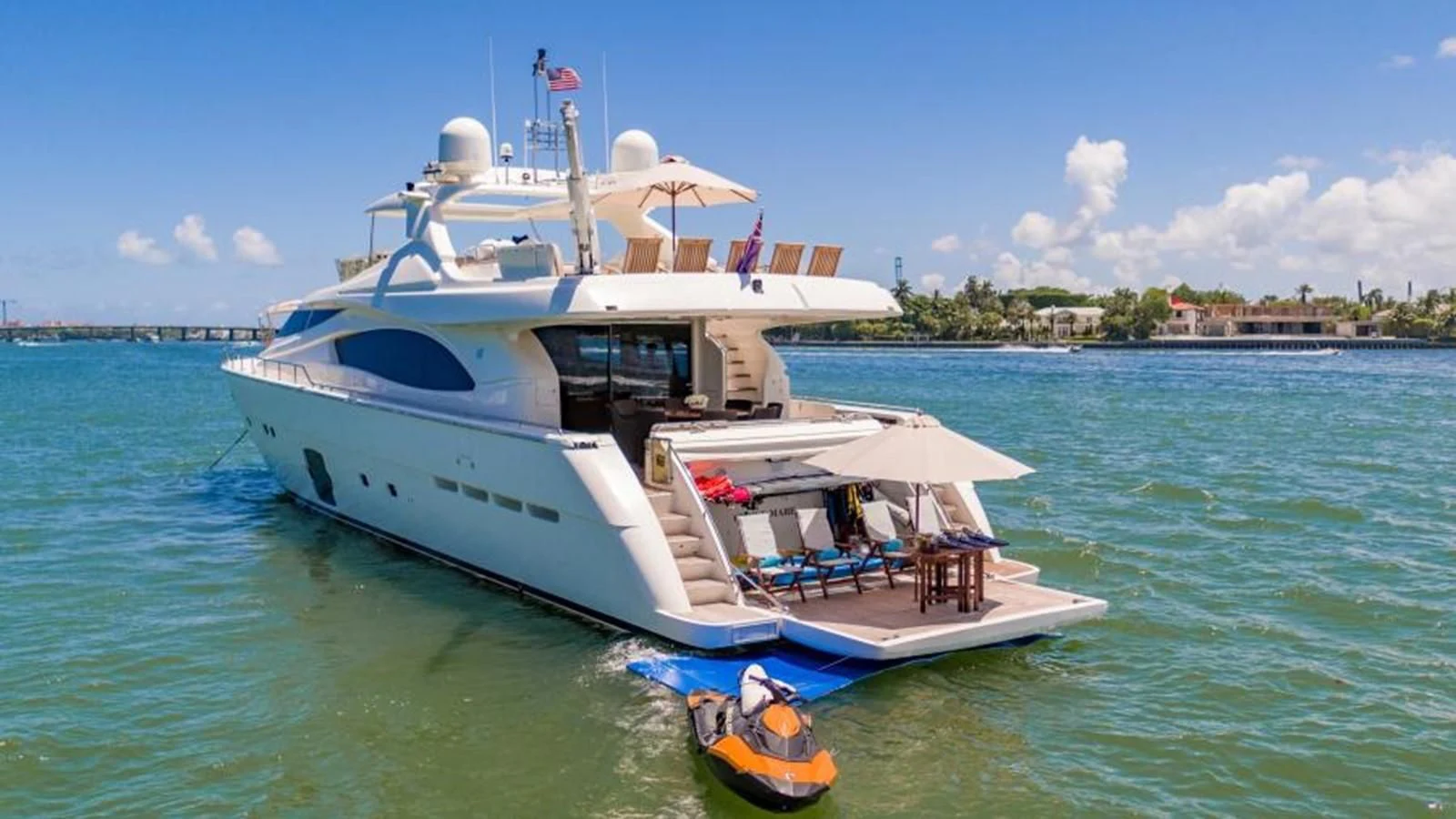 a boat on the water aboard INDULGE II Yacht for Sale